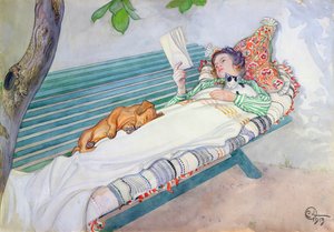 Nő fekve egy padon, 1913